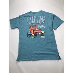 Carolina Panthers NFL Shirt Women Med Blue Tail Gate BBQ Football Team Go Pack